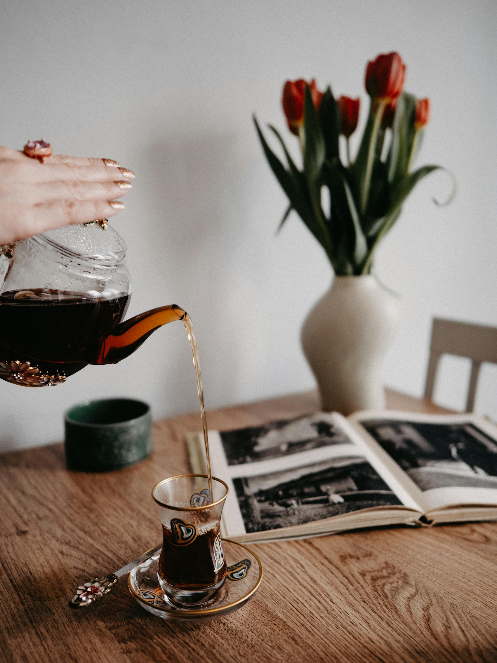 Brewing jasmine tea